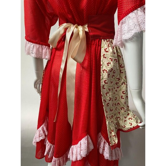 Cherry Ruffled Vintage from 60's Apron - Picture 10 of 10